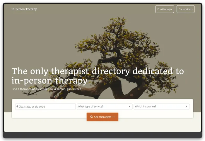 In-Person Therapy — home
