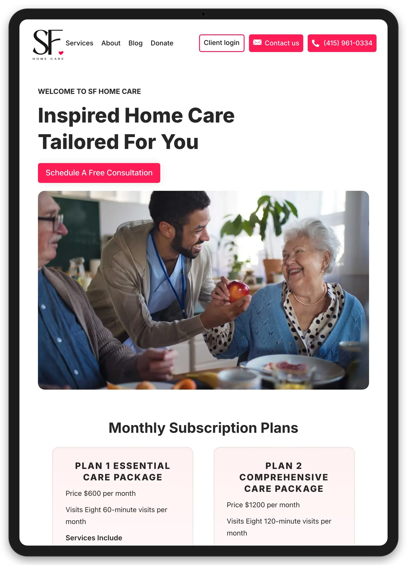SF Home Care: Website