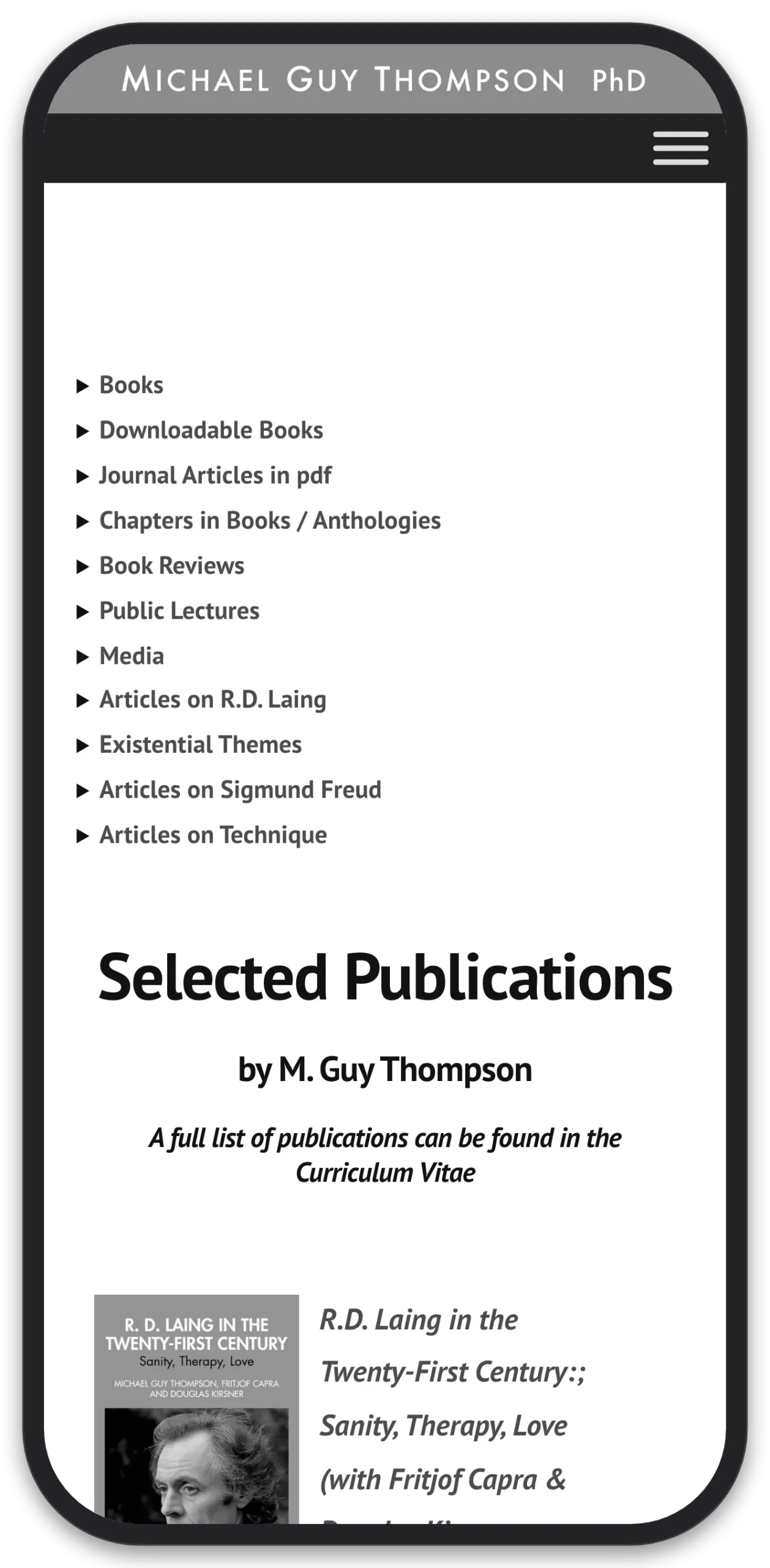 Michael Guy Thompson, PhD: Publications, mobile view