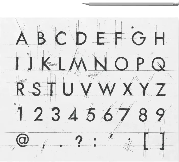 Parkmerced handwritten typeface style specimen