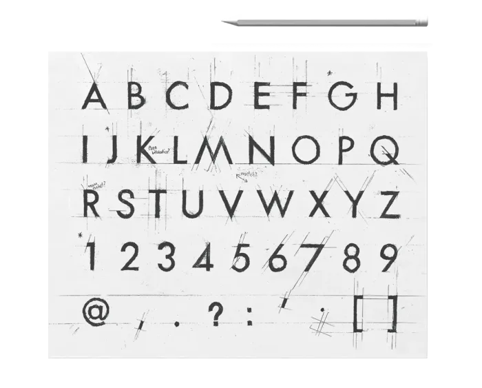 Parkmerced handwritten typeface style specimen